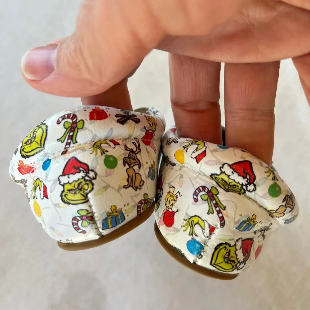 Little Gonzies The Grinch Christmas Slip On Shoes Toddler 18-24M White Holiday